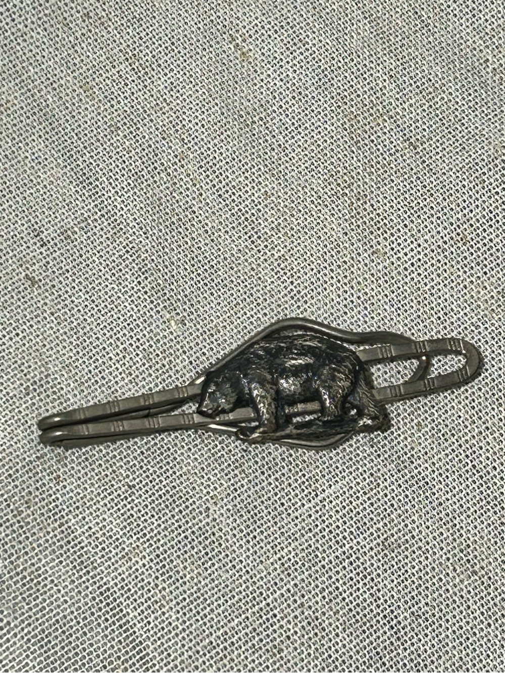 Vintage Yellowstone National Park Bears Tie Bar or Clip - Money Clip